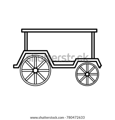 horse-drawn carriage icon outline
