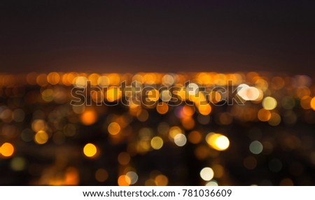 Night city theme abstract blur background with bokeh effect.
