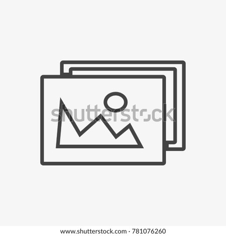 Picture vector icon isolated on light grey background