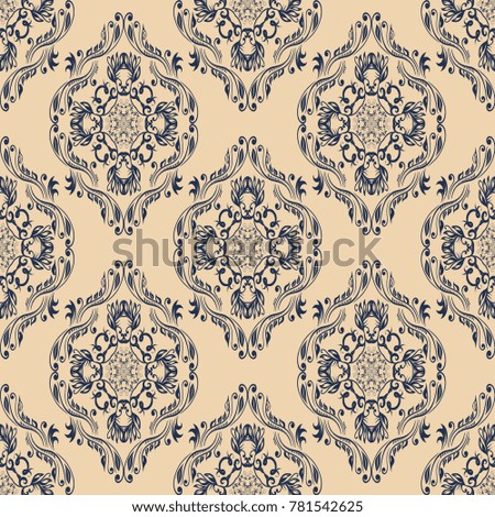 Seamless wallpaper pattern. Seamless floral ornament on background. Contemporary pattern. Wallpaper pattern