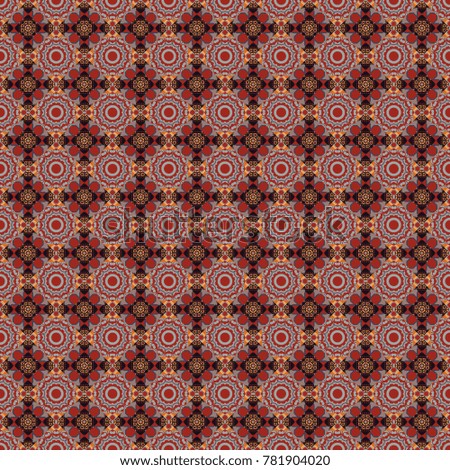 Ornate elements for design on moroccan backdrop. Vector seamless pattern in Eastern style. Luxury sketch for invitations, greeting card, wallpaper, fabric or textile. Red, gray and black floral decor.