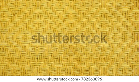 Traditional Thai style pattern nature background of brown weaving wood texture