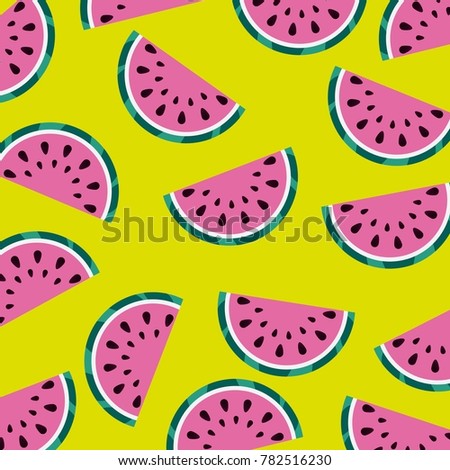 watermelon fruit juicy fresh seamless pattern