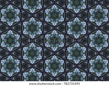 Multicolor mosaic pattern kaleidoscope