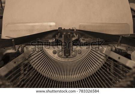 vintage typewriter mechanism