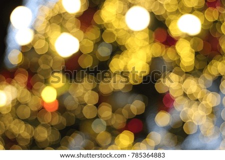 Bokeh, light from Christmas and New year festival
