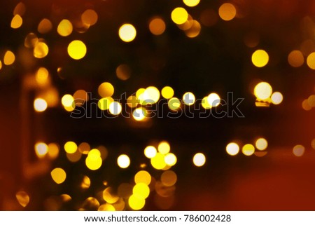 Christmas tree and white light effect in winter interior. Blur holiday background