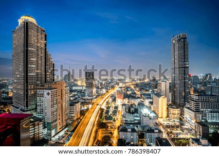 Bangkok cityscape Sathorn Thailand