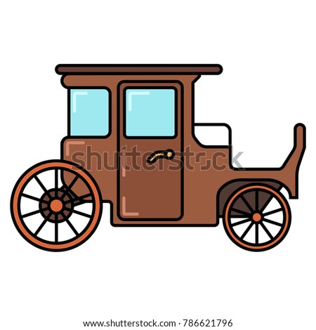 Old carriage icon
