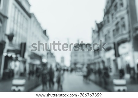 Blur Street background at london, uk with B&W tone