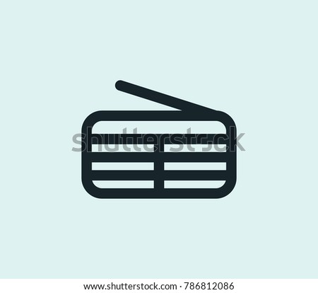 Radio icon line isolated on clean background. Fm concept drawing icon line in modern style.  illustration for your web site mobile logo app UI design.