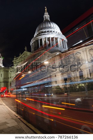 St Pauls Cathedral with London Buses