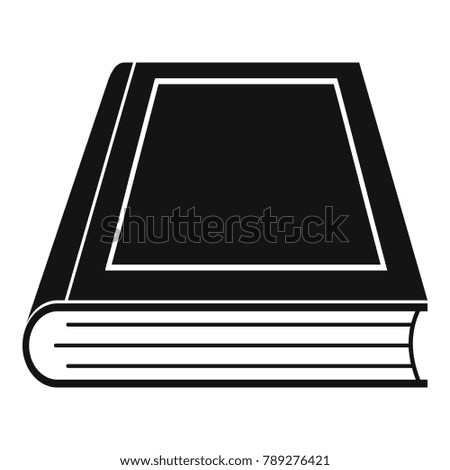Book closed icon. Simple illustration of book closed  icon for web