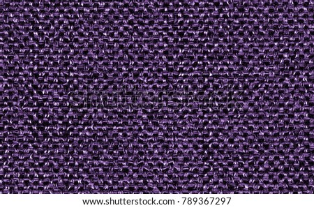 Closeup ultra violet color fabric sample texture backdrop. Ultra Violet,purple Fabric strip line pattern design,upholstery for decoration interior design or abstract background.