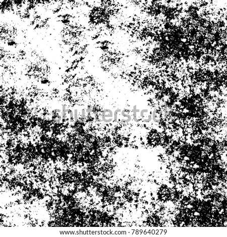 Grunge black and white pattern. Monochrome particles abstract texture. 