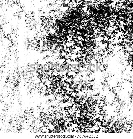 Grunge black and white pattern. Monochrome particles abstract texture. 