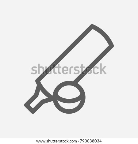 Cricket icon line symbol. Isolated  illustration of wicket sign concept for your web site mobile app logo UI design.