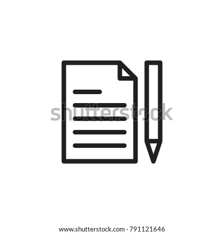 icon business paper pen