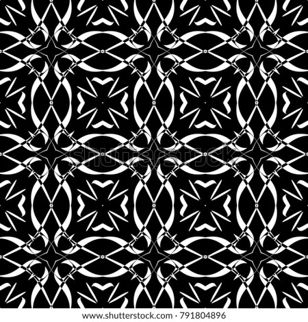 Abstract seamless pattern of black and white color for wallpapers and background.
