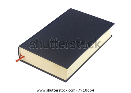 Black book isolated on white background