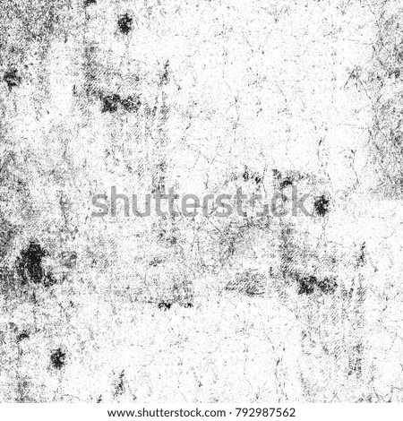Grunge black white. Monochrome background from stains, cracks, lines, chips. Old texture from a chaotic pattern of dust