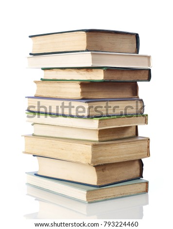 Books on white