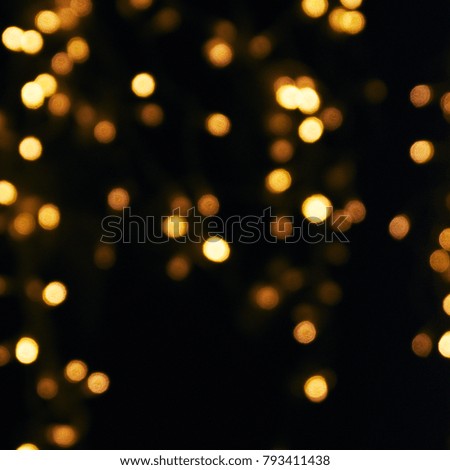 Christmas and Happy new year on blurred bokeh with snowfall banner background