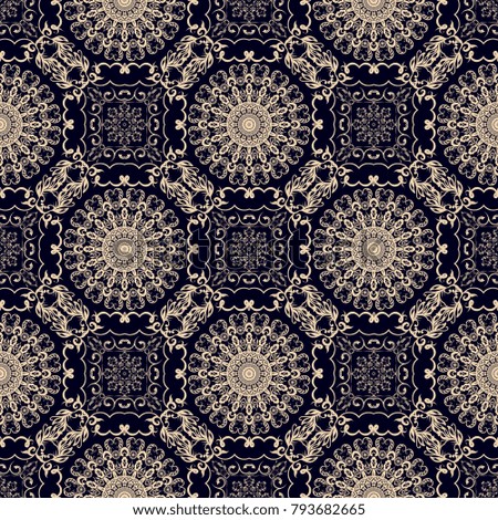 Seamless wallpaper pattern. Seamless floral ornament on background. Contemporary pattern. Seamless pattern for your design. Wallpaper pattern