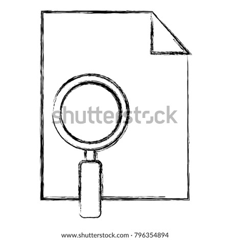 paper document with magnifying glass