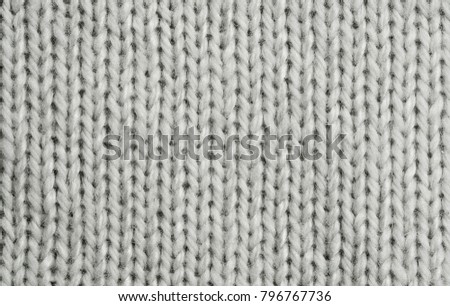 Macro of a woolen Pattern - Detail of plain Knitting