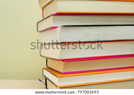 Books on the shelf