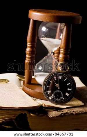 The hourglass and the book - vintage
