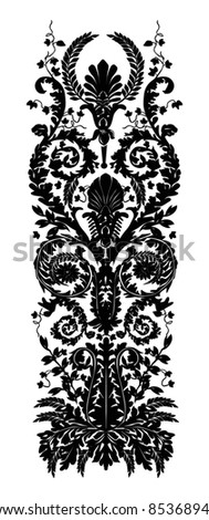 illustration with black vertical stripe isolated on white background