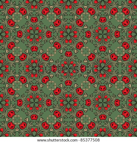 decorative background with floral elements. raster version