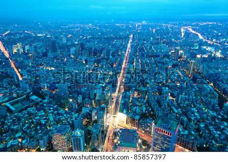 taipei city night scene