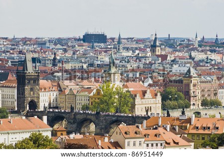 Prague skyline as seen from the castle, Czech Republic
