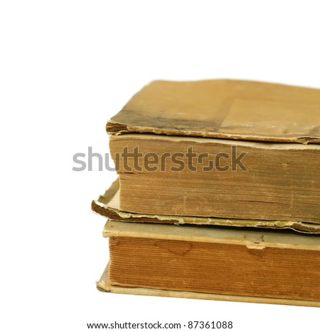 old books  isolated on white background