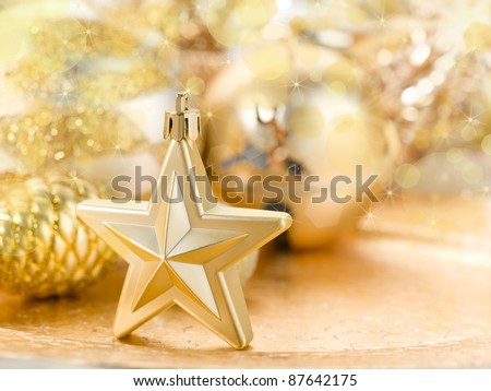 Christmas decoration with blur effect