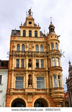 Old town of Ceske Budejovice in Czech Republic