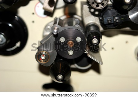 Section of 35mm projector mechanism