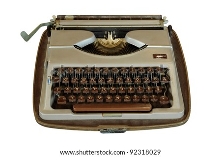 Vintage typewriter isolated