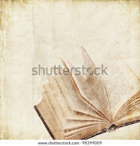 retro background with old book